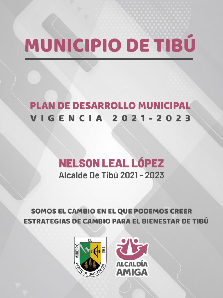 Plan de Desarrollo Municipal Tibú 2021-2023 | PDF