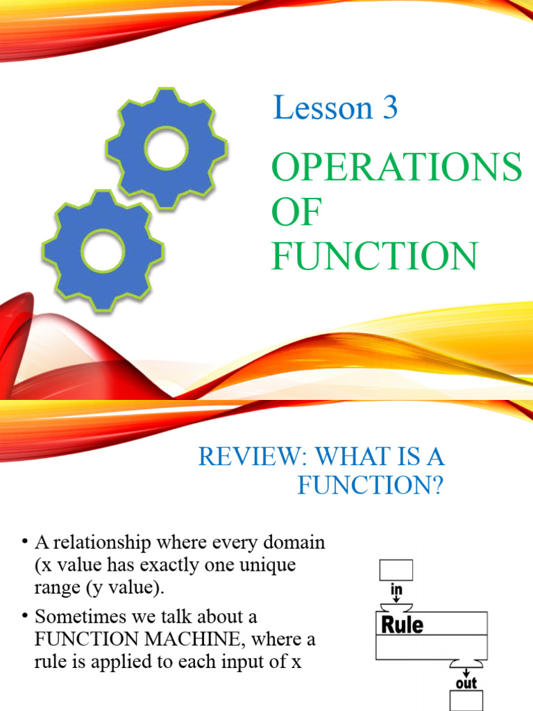 Lesson 3 operation on functions pdf function mathematics