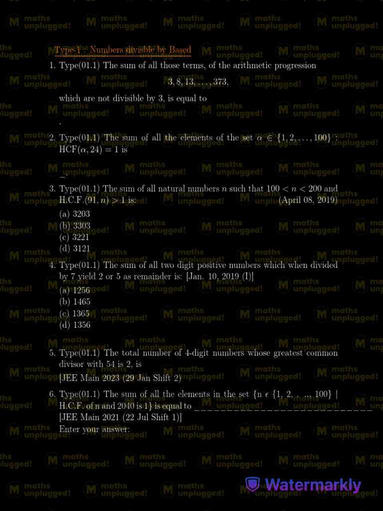 Ep-11 (B) Number Theory Questions | PDF