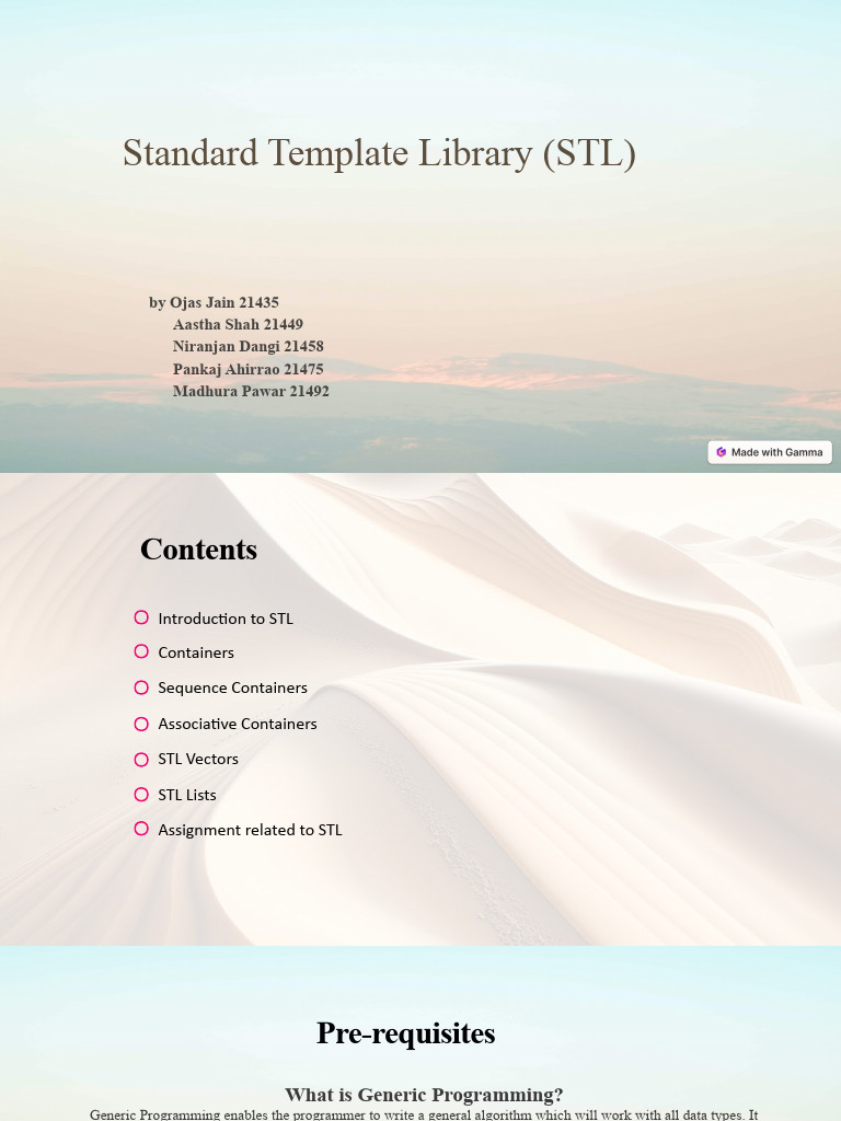 STL Sequence Containers Overview | PDF | C++ | Information Technology