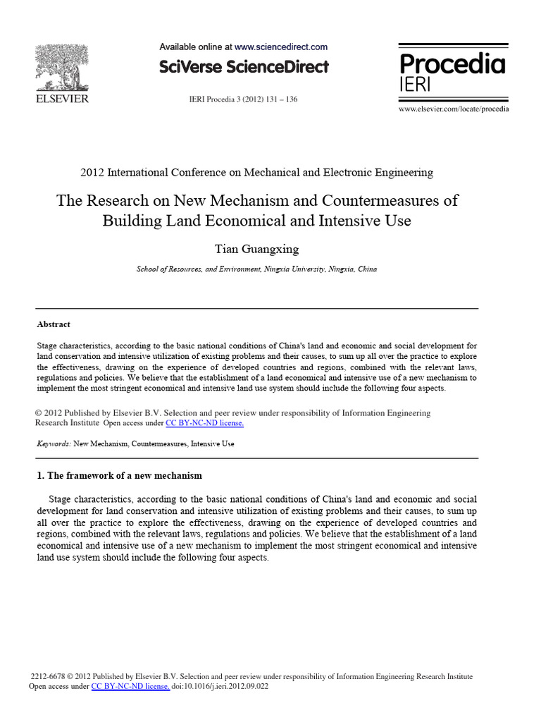 The Research On New Mechanism and Countermeasures of Building - 2012 ...