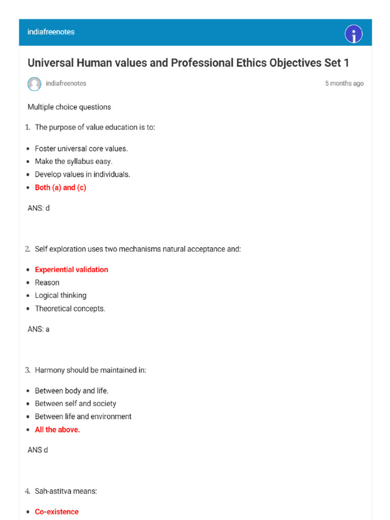 Uhv Question Set 1 | PDF