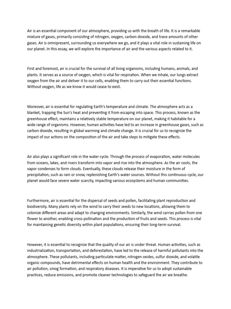Essay 1 | PDF | Atmosphere Of Earth | Water Vapor
