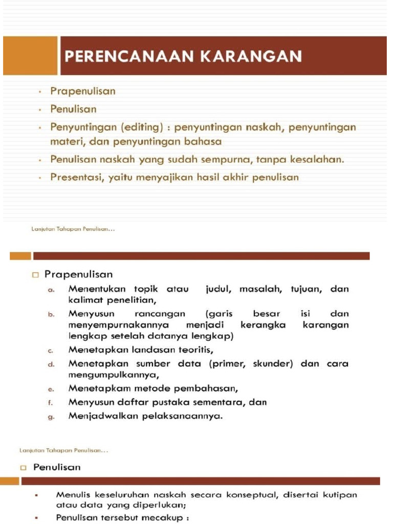 Perencanaan Penulisan Karangan Ilmiah Pdf