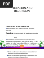 Iteration and Recursion