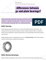 Differences of Plain Bearings & Roller Bearings