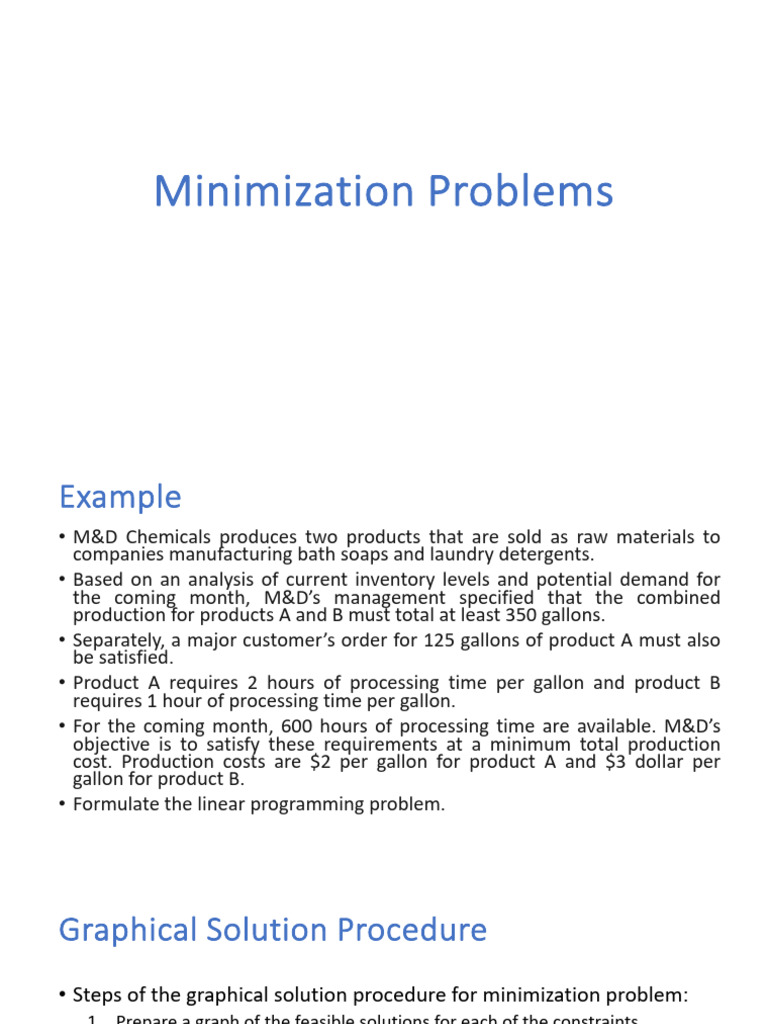 Slides 4 - Minimization Problem | PDF | Mathematical Optimization ...