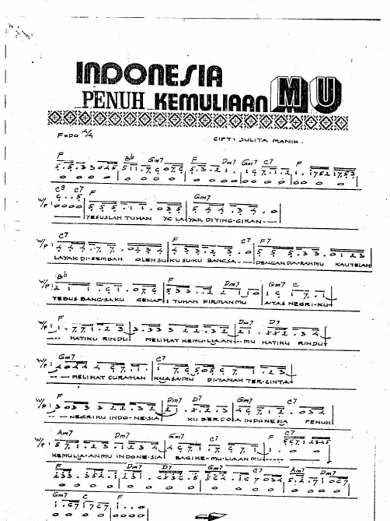 Satb indonesia bagi kemuliaanmu pdf