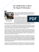 How Dabbawalas Achieve Better Than Six Sigma Performance