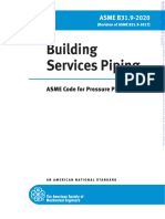 Building Services Piping: ASME B31.9-2020