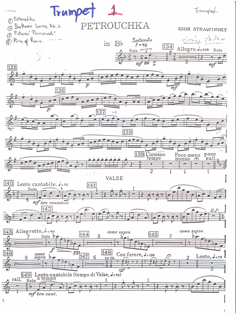 Trumpet Excerpts PDF