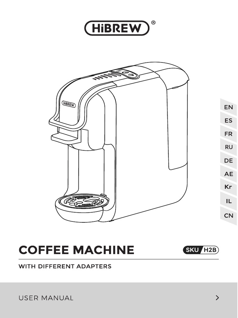 H2B Manual PDF Coffee Water