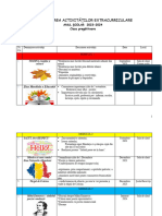 Planificare Activităti Extracurriculare 2023-2024