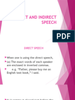 Direct and Indirect Speech