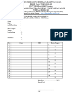 Daftar Hadir Peserta Seminar, Daftar Hadir Dosen, Form Nilai TA I Dan Undangan Lab. Biosistematika