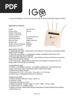 Wisecom 4G LTE R102VE Product Description 071422