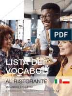 Vocaboli Specifici - Al Ristorante - Lista Dei Vocaboli (IT-POL)