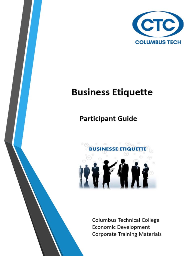 Business Etiquette Training Guide | PDF | Etiquette | Conversation