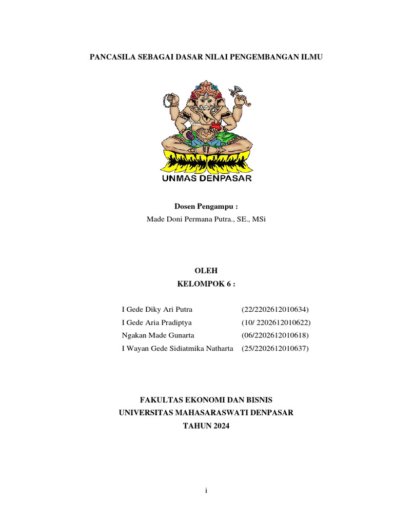 Makalah Pancasila Sebagai Dasar Nilai Pengembangan Ilmu | PDF | Karier ...