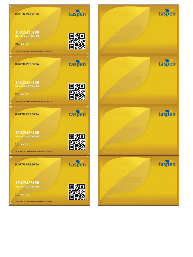 Kartu Taspen | PDF