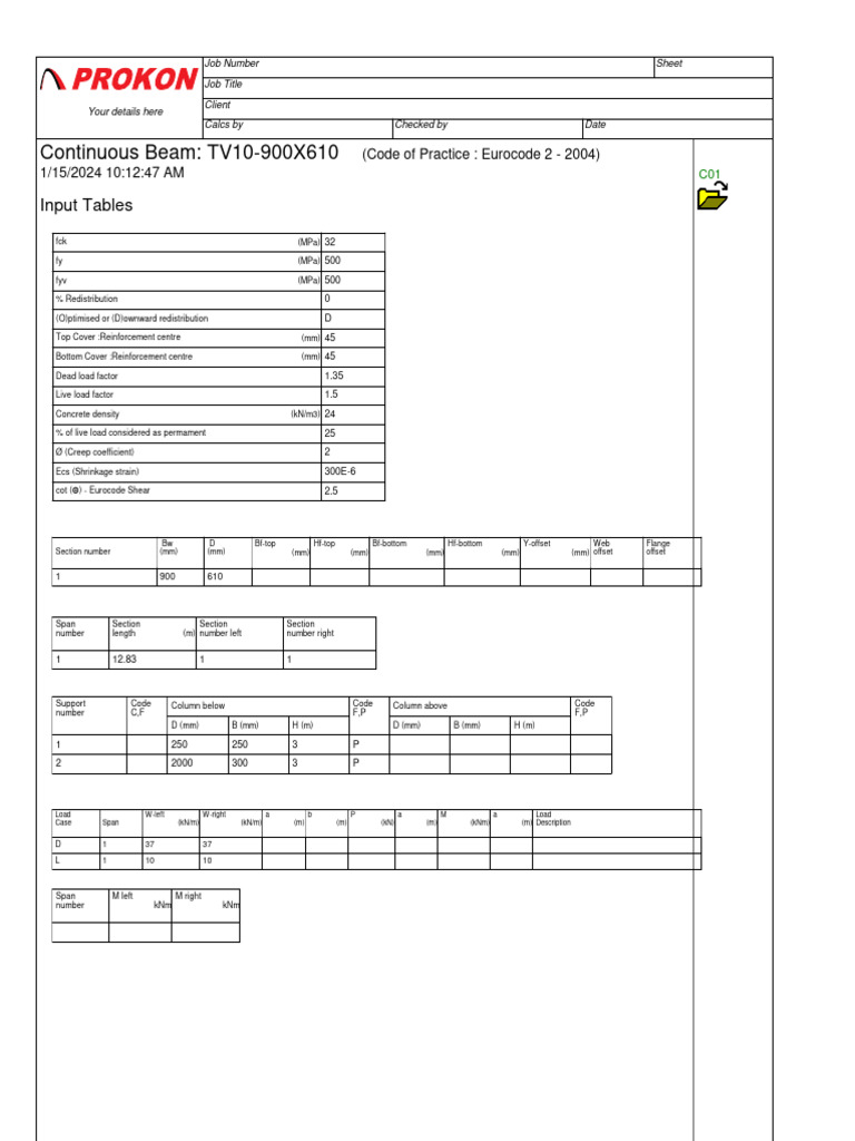 Continuous beam tv10 900x610 input tables pdf