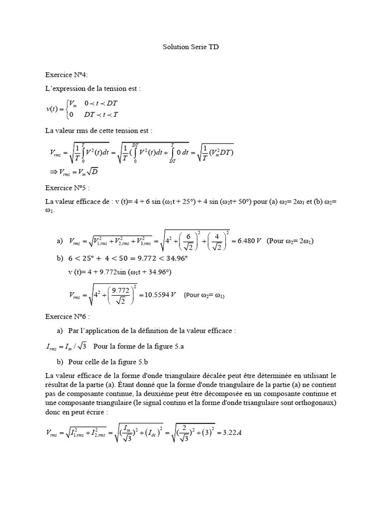 Solution Serie TD | PDF