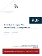 Deswik Interactive Scheduler For Open Pits - Introductory Training Manual