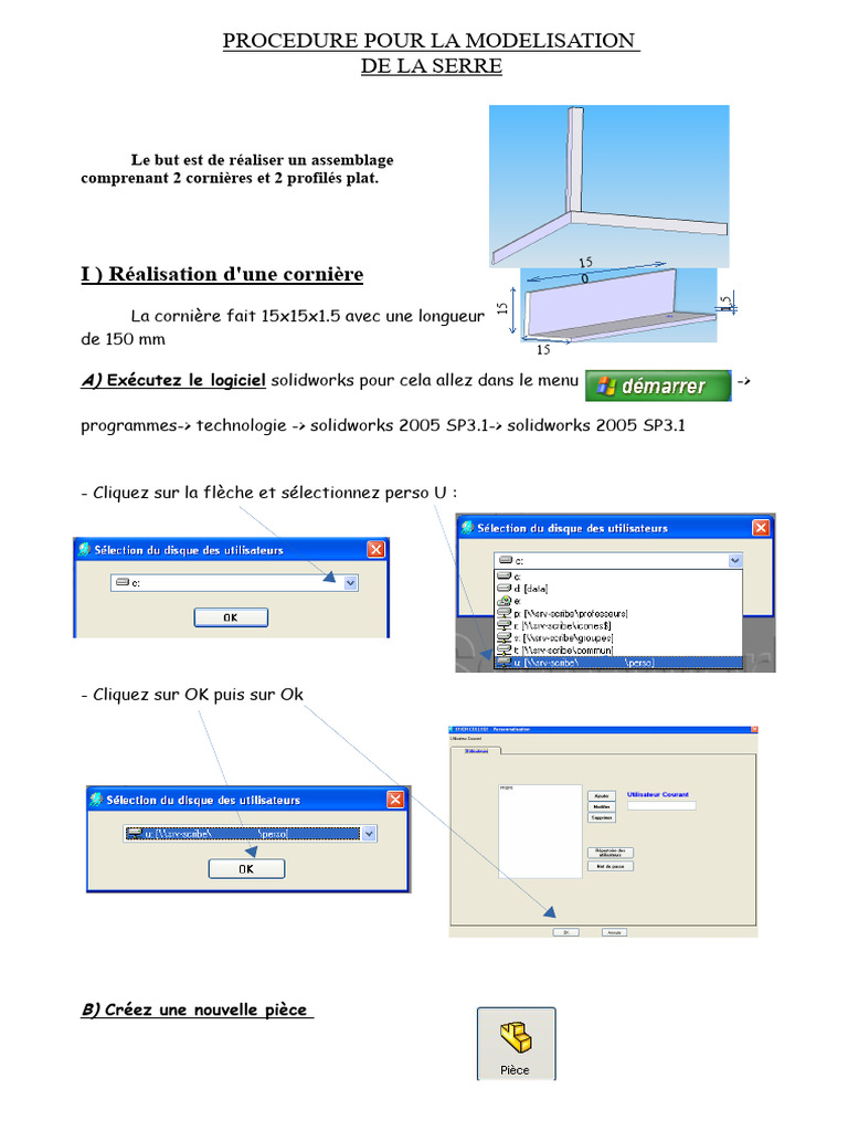 D) Procedure Solidworks | PDF | Curseur (interface) | Conception