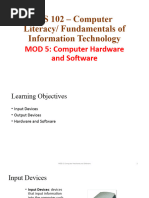 MOD 5 - Computer Hardware and Software