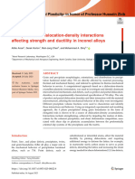 Precipitate and Dislocation-Density Interactions Affecting Strength and Ductility in Inconel Alloys