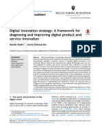 Digital Innovation Strategy A Framework For Diagnosing and Improving Digital Product and Service Innovation