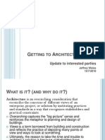 Getting To Architecture