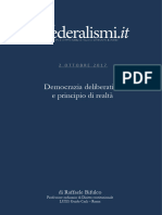 Democrazia Deliberativa e Principio Di Realtà