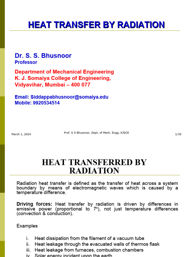Understanding Radiation Heat Transfer | PDF | Heat Transfer | Angle