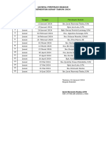 Jadwal Pimpinan Ibadah