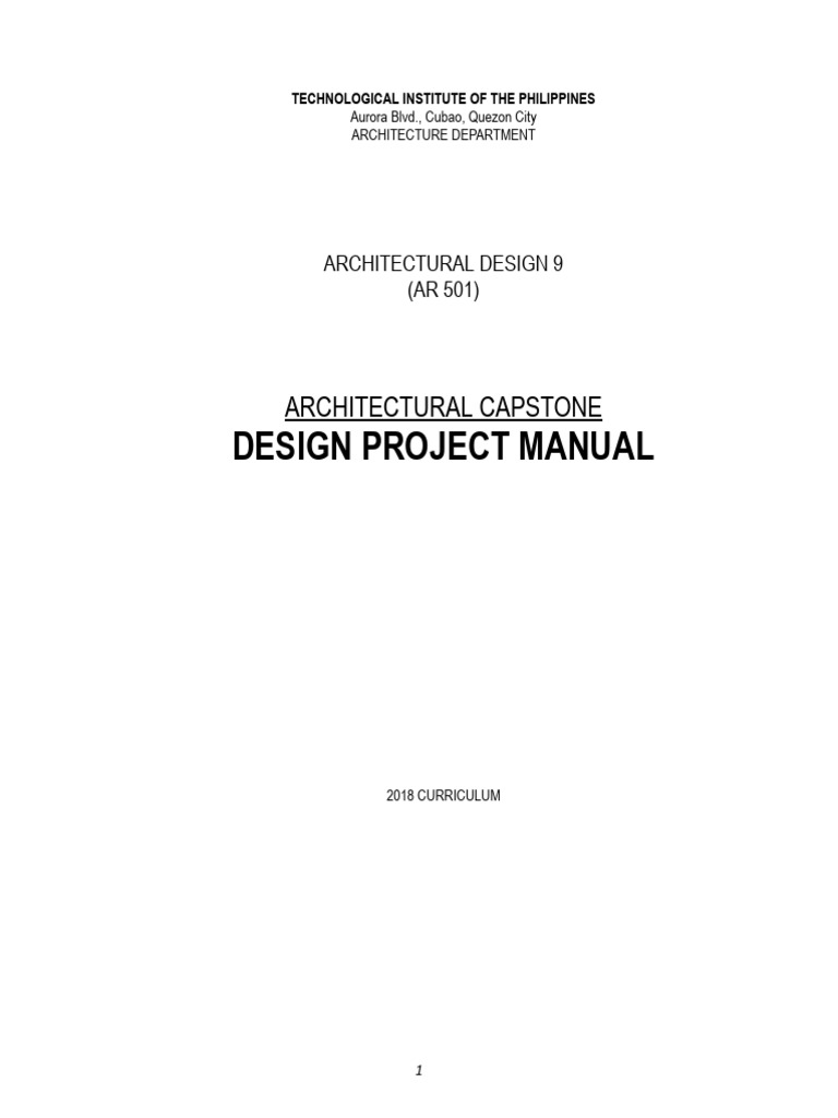 Capstone Design Project Manual 2018 | PDF