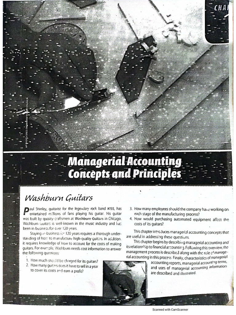Chapter 1 Managerial Accounting Concepts and Principles | PDF