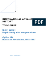Topic Guide Unit 1 WHI01 Option 1B Russia in Revolution 1881 1917