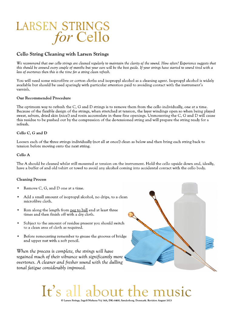 How To Clean Cello Strings PDF