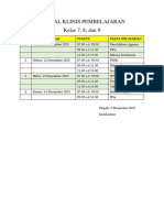 Jadwal Klinis Pembelajaran