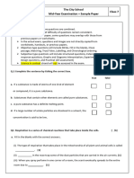 Science Sample Paper Grade 7 Sample Paper (Question Paper)