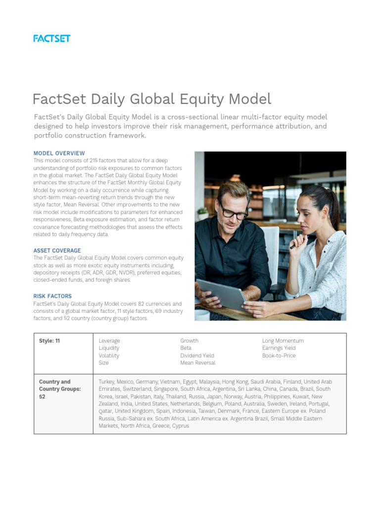 Factset Equity Model Global Daily Brochure | PDF | Technology & Engineering