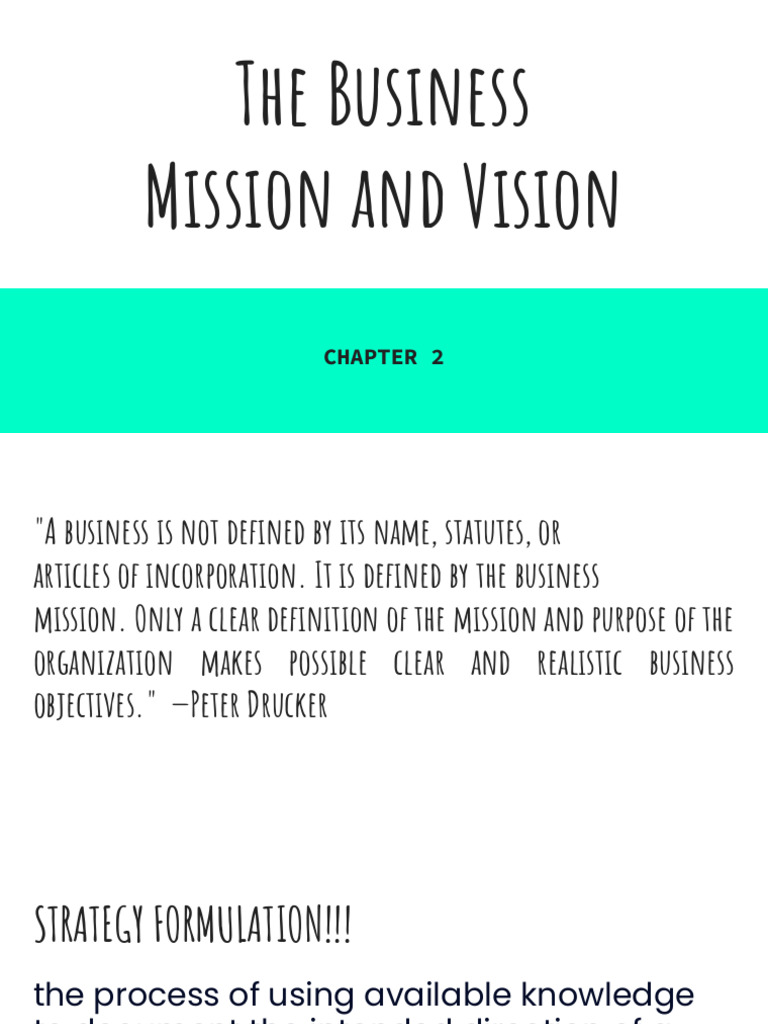 The-Business Mission-and-Vision | PDF | Goal | Strategic Management