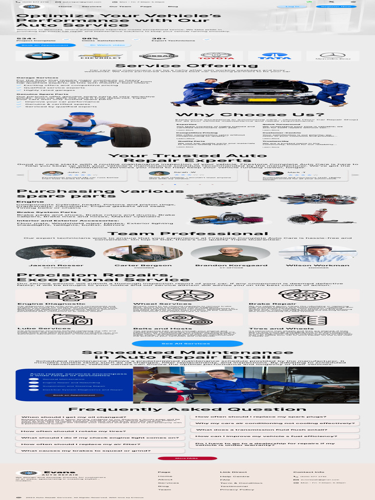 Evans Auto Repair PDF Brake Motor Oil