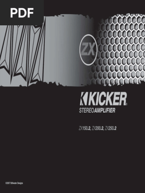 Kicker ZX Series Amp Installation Guide | PDF | Amplifier