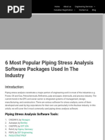 6 Most Popular Piping Stress Analysis Software Packages Used in The Industry