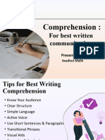 Comprehension For Best Written Communication