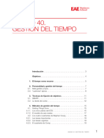 EAE MBA Temario. 40 Gestion Del Tiempo