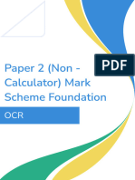 Third Space Learning Paper 2 Mark Scheme (Foundation) OCR