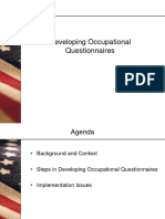 Developing Occupational Questionaires